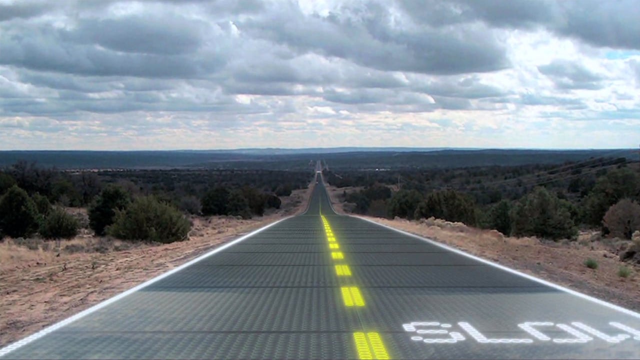 Road with Piezo tech sensors.