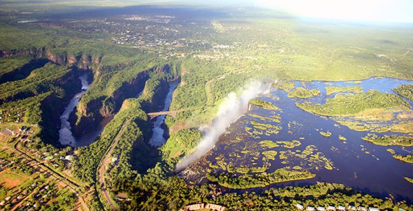 Zambezi River Gorge - international borders around the world