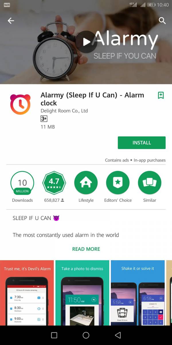 Alarmy - Life Saving Apps For College Students