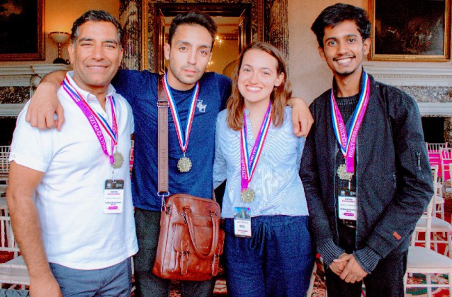 Sayan Guchait with other students at Hult Prize, Impact Retreat, UK