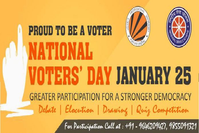 National Voters Day on 25th January