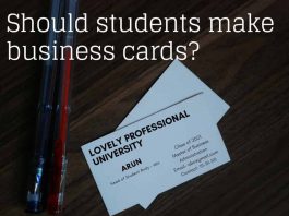 Should students make business cards