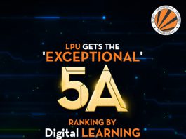 LPU ranked among Top 10 Universities and given 5A Rating by Digital Learning