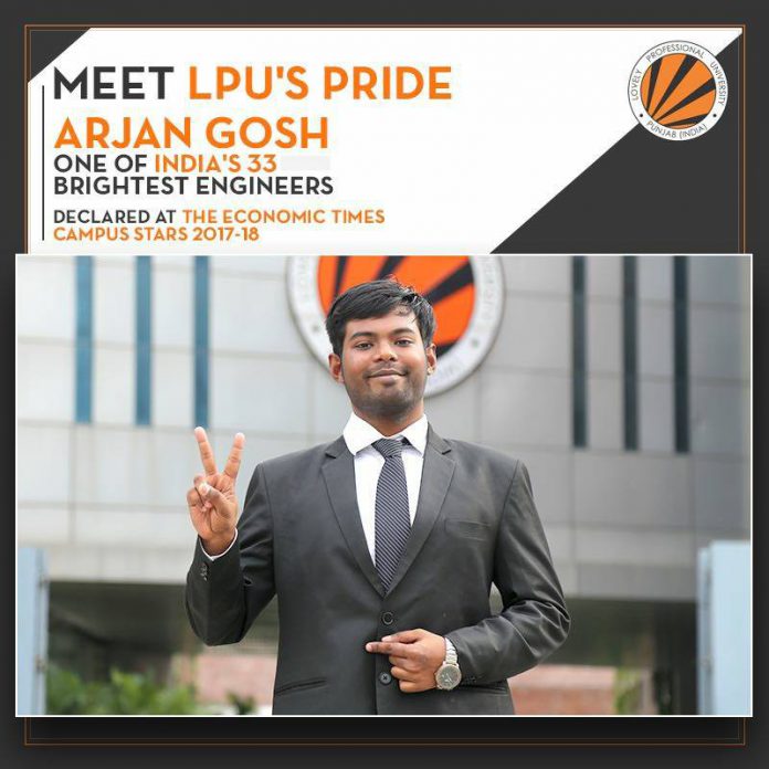 LPU’s 3rd year Mechanical Engineering student among Economic Times Campus Stars 2017-18