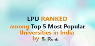 LPU Ranked Among Top 5 Most Popular Universities in India