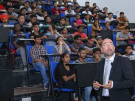 Castulus Kolo from Macromedia University Germany Interacted with LPU Students