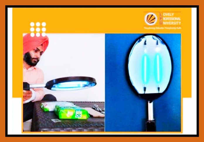 LPU Student Innovated a UV Light Racket for Sanitization