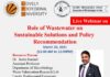 Live webinar on Role of Wastewater on Sustainable Solutions and Policy Recommendation