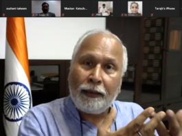 VC Central University of Punjab (Bathinda) Prof RP Tiwari addressing during the webinar on ‘Teacher’s Role in NEP Implementation’ at LPU.