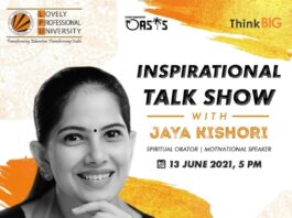 Inspirational Talk Show with spiritual orator Ms. Jaya Kishori Ji