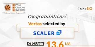 LPU Students selected by one of leading upskilling platforms, Scaler