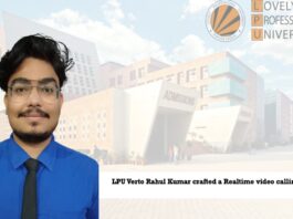 LPU Verto Rahul Kumar crafted a Realtime video calling app!