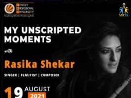 Melodious Evening in “My Unscripted Moments” with Rasika Shekar organized by LPU UNYC