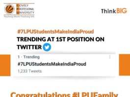 Netizen's flooding Twitter with a trend 7LPUStudentsMakeIndiaProud