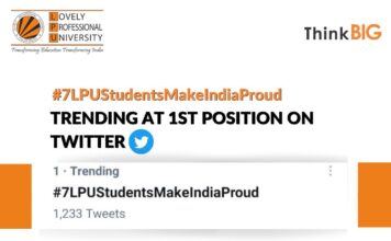 Netizen's flooding Twitter with a trend 7LPUStudentsMakeIndiaProud