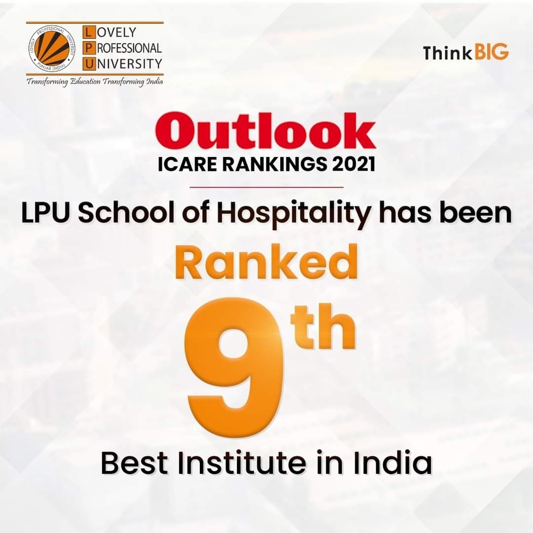 Lovely Professional University upholds pure dominance over Outlook ICARE rankings 2021!