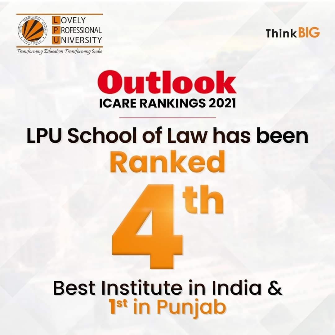 Lovely Professional University upholds pure dominance over Outlook ICARE rankings 2021!