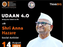 Teachings by Honorable Anna Hazare in Udaan 4.0 by organized by Tachyons