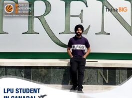 LPU student has started his journey in Trent University in CANADA