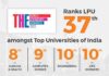 LPU ranking by The Times Higher Education World University Rankings