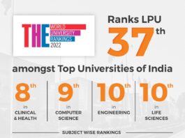 LPU ranking by The Times Higher Education World University Rankings