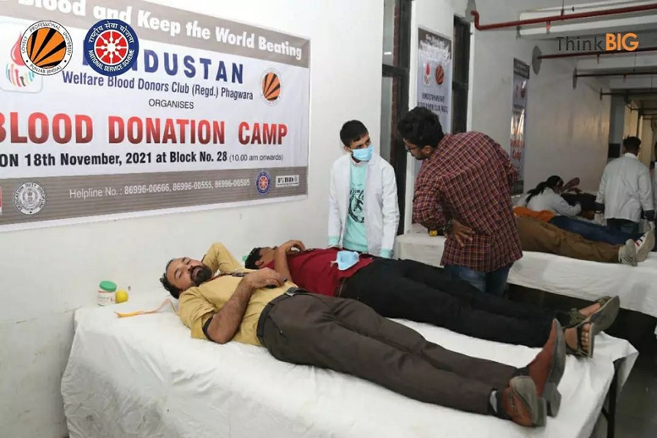 LPU-NSS Organized a Blood Donation Camp in LPU Campus