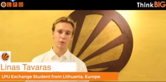 Meet Linas Tavaras, LPU exchange student from Lithuania