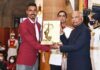 LPU STUDENT & a PARALYMPIAN Nishad Kumar honoured with Arjuna Award from President of India