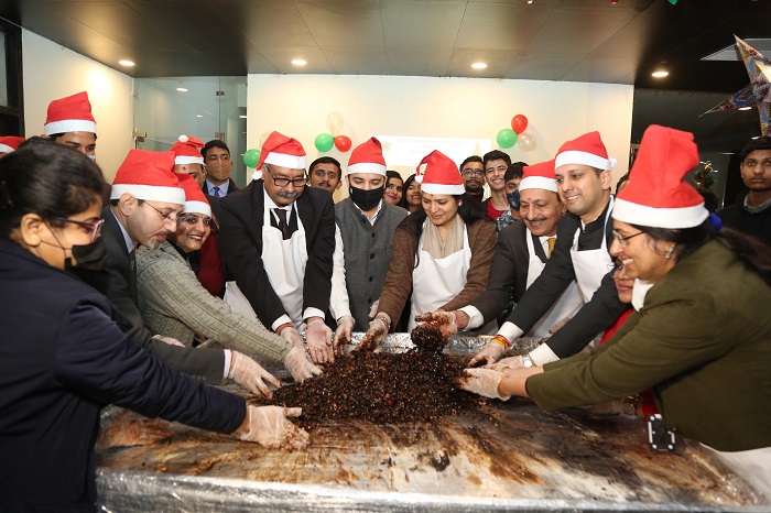 LPU School of Hotel Management & Tourism organized Cake-Mixing Ceremony