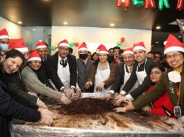 LPU School of Hotel Management & Tourism organized Cake-Mixing Ceremony