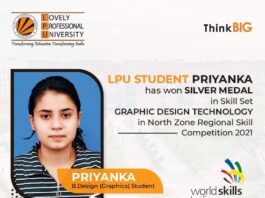 LPU Student won Silver Medal in North Zone Regional Skill Competition 2021