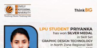 LPU Student won Silver Medal in North Zone Regional Skill Competition 2021