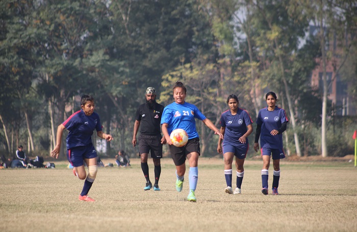 LPU’s Women Footballers crushed Agra University by 7 Goals