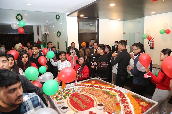 LPU School of Hotel Management & Tourism organized Cake-Mixing Ceremony