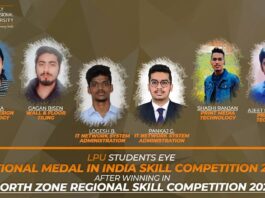 Six LPU students are eyeing the national medal in India Skill Competition 2022