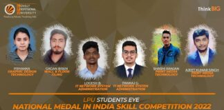 Six LPU students are eyeing the national medal in India Skill Competition 2022