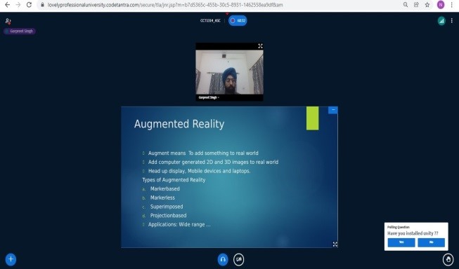 Short-Term Course on Augmented Reality based Mobile Application Development with Unity Game Engine and Vuforia Development Kit