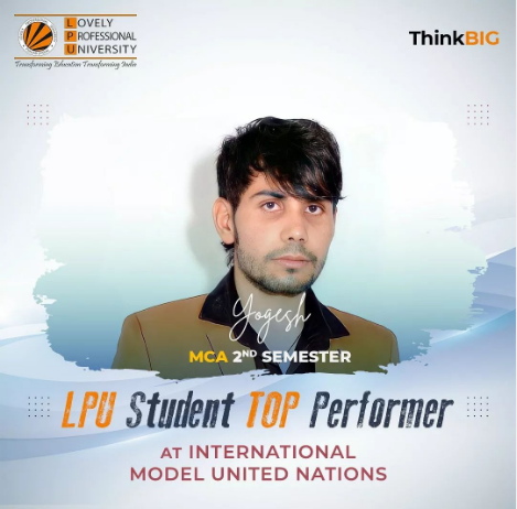 LPU Student Became Top Performer in International MUN