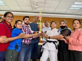 LPU lifted AIU’s Overall Judo Championship Trophies in both Male & Female Categories