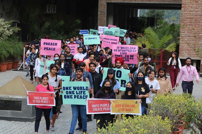 LPU Students organized World Peace Rally at the Campus