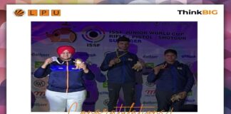 LPU Student Raj Kanwar Singh Sandhu wins Gold Medal in Jr. Shooting World Cup