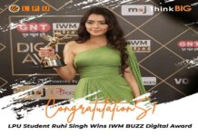 LPU Student Ruhi Singh wins IWM Buzz Digital Award