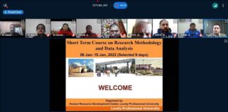 Short Term Course on Research Methodology and Data Analysis