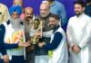 Union Home Minister Amit Shah gave Khelo India University Games’ First Runners UP Trophy to LPU