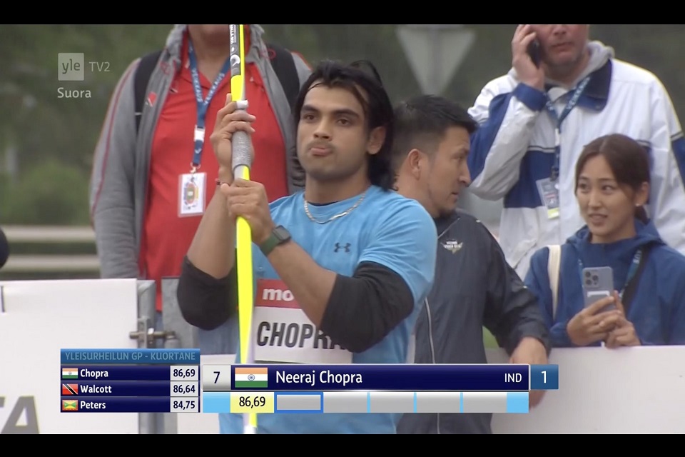 LPU Verto Neeraj Chopra Clinches Gold at Kuortane Games 2022