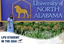 LPU Verto embarks on her journey to University of North Alabama, USA