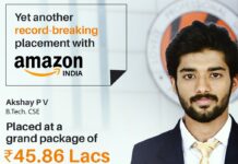 LPU Verto placed at Amazon at a package of INR 45.86 Lakhs!