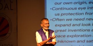 ISRO’s former Mission Director Sundaramurthy T K interacting with Aerospace Engineering students at LPU campus