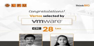 LPU Vertos placed at a package of INR 28 Lacs!