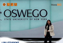 Verto at State University of New York, Oswego, USA with a scholarship of ₹8 Lakhs